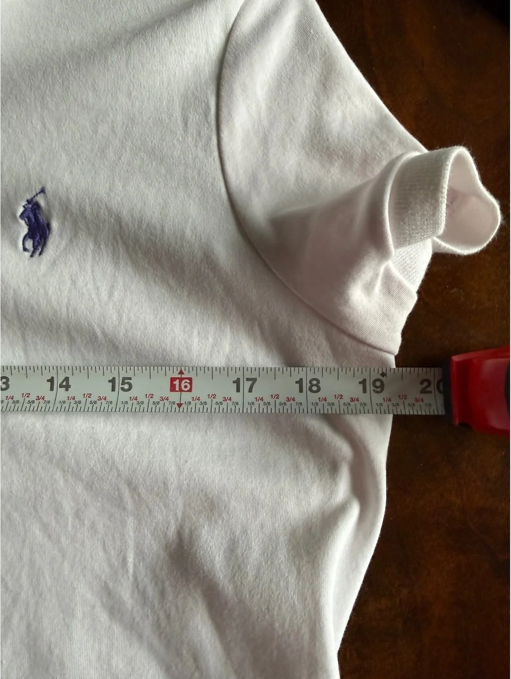 Ralph Lauren White Polo Shirt Dress with Navy Logo - Size Large